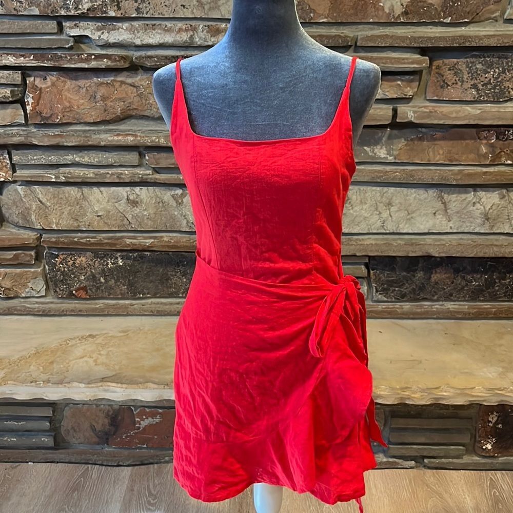 Princess Polly Love Lane Mini Ruffle Faux Wrap Dress